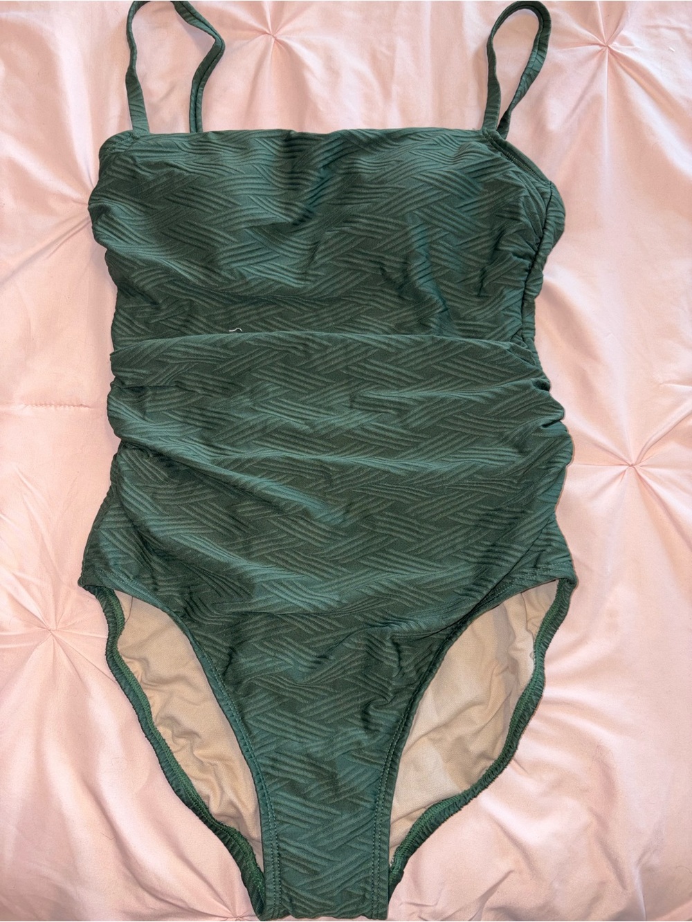 Women’s Green Textured One-Piece Swimsuit